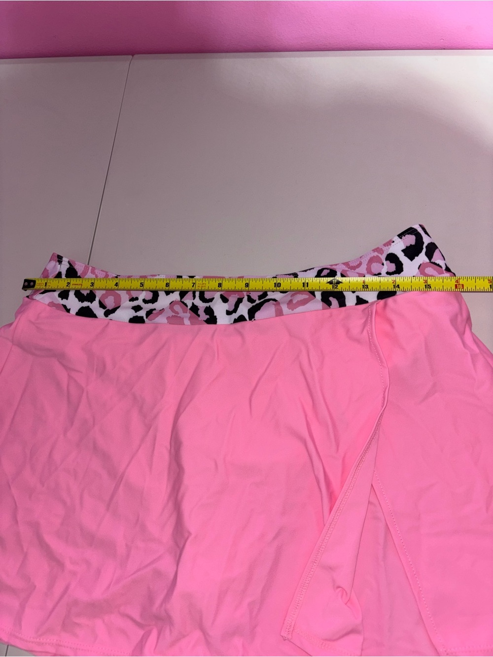 SHEIN Pink Black White Leopard Print 2 Piece Swimsuit - Picture 9 of 12
